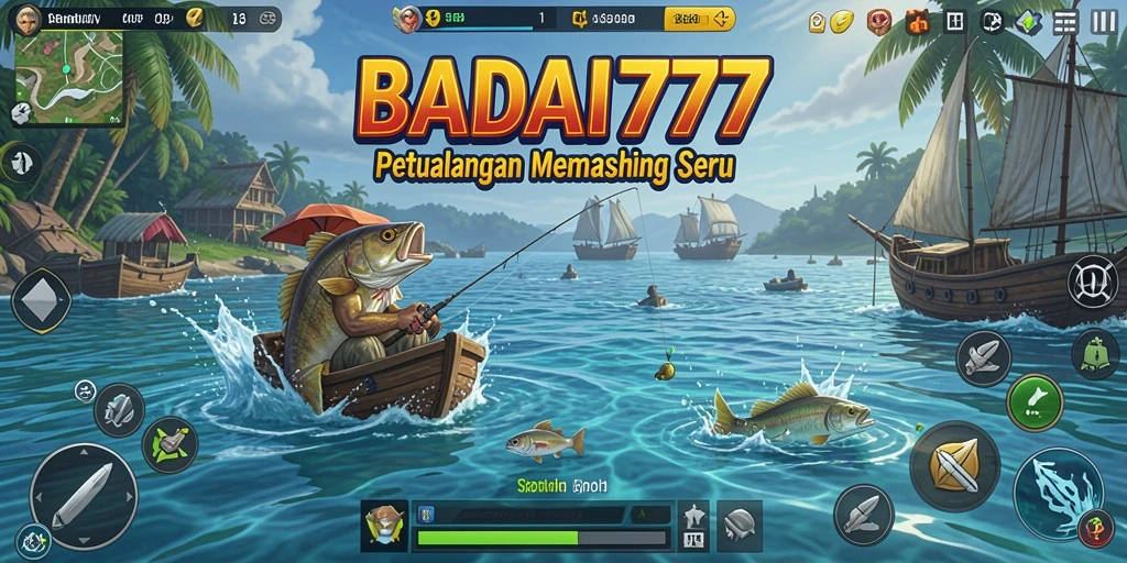Tampilan gameplay mendebarkan dalam <strong>BADAI777</strong> saat menangkap ikan.