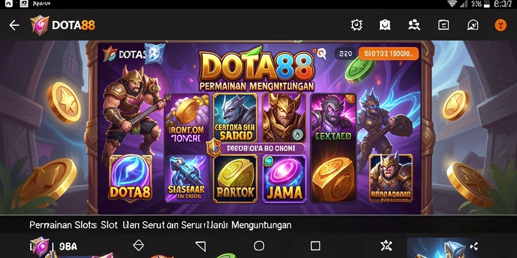 Screenshot DOTA88 menunjukkan gameplay Slot yang menarik dan penuh warna.