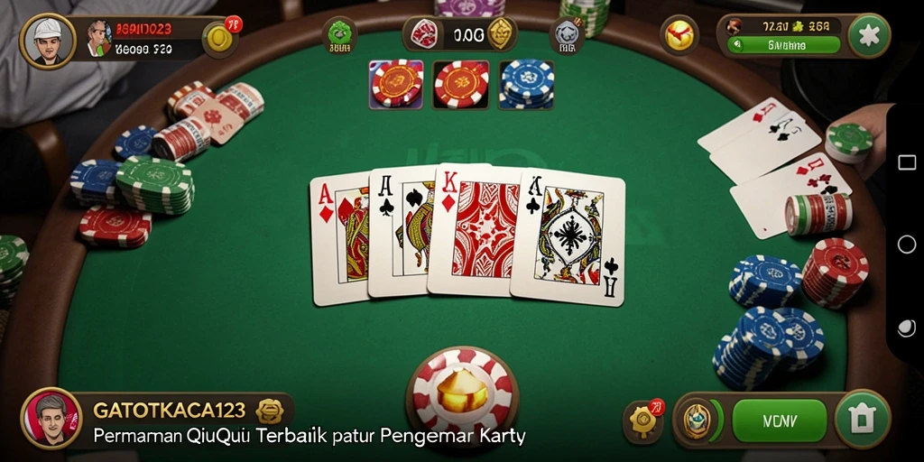 Tampilan gameplay QiuQiu dari GATOTKACA123 yang mendebarkan.