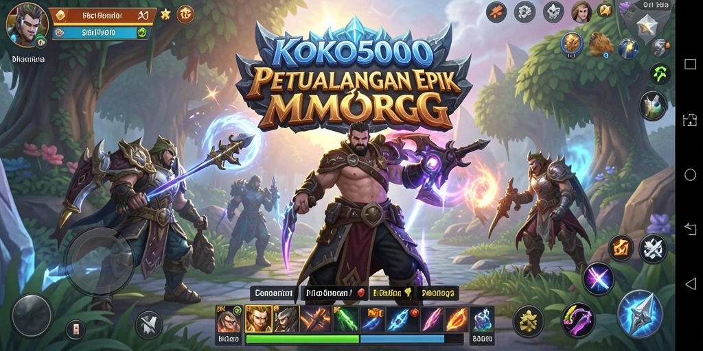 Tampilan menakjubkan dari gameplay KOKO5000 dalam dunia MMORPG.