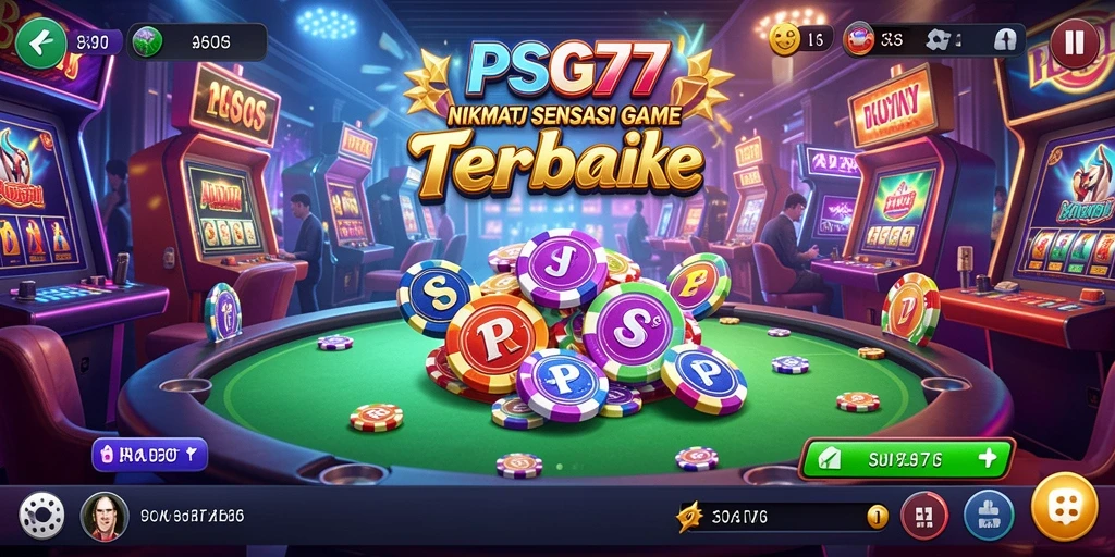 Tangkapan layar utama PSG77 menampilkan gameplay kasino yang mendebarkan.