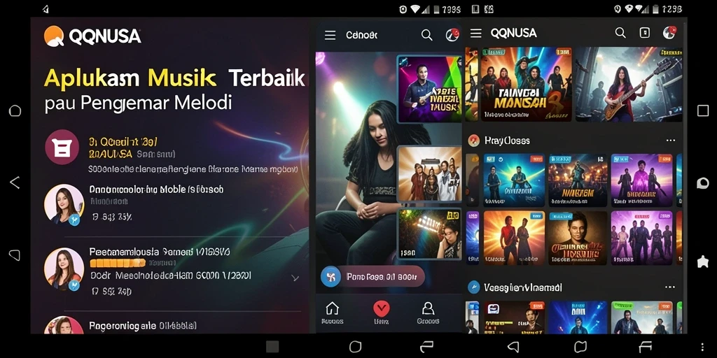 Tampilan gameplay QQNUSA dengan fitur karaoke menarik dan interaktif.