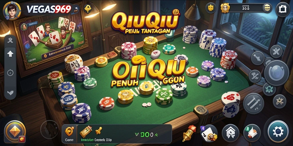 Tampilan gameplay QiuQiu yang mendebarkan di VEGAS969.